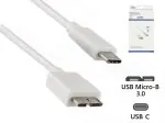 DINIC Kabel USB 3.2 Typ C St./USB 3.0 micro B St., 1m, weiß